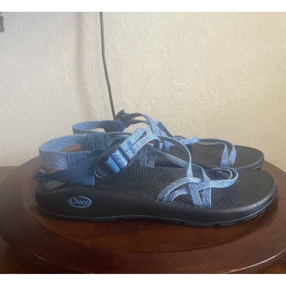 Chaco Womens ZX1 Classic Outdoor Sandals Hiking Black Blue Size 12 Granola Gorp